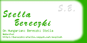 stella bereczki business card